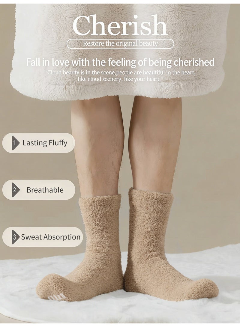 Deyvi Warm & Cozy Ultra-Luxe Cloud Sock for Women & Men - Super Soft Luxurious Fabric Sleep Socks - Image 5